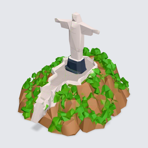Christ the Redeemer, one concept picture, picture-to-3D (Meshy)