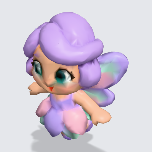 Fairy, Tripo model kept, colours baked