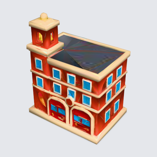 Fire station, Meshy views, no remesh + planar reduce