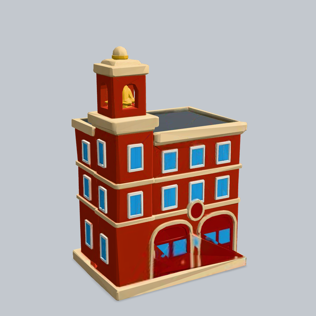 Fire station, Meshy