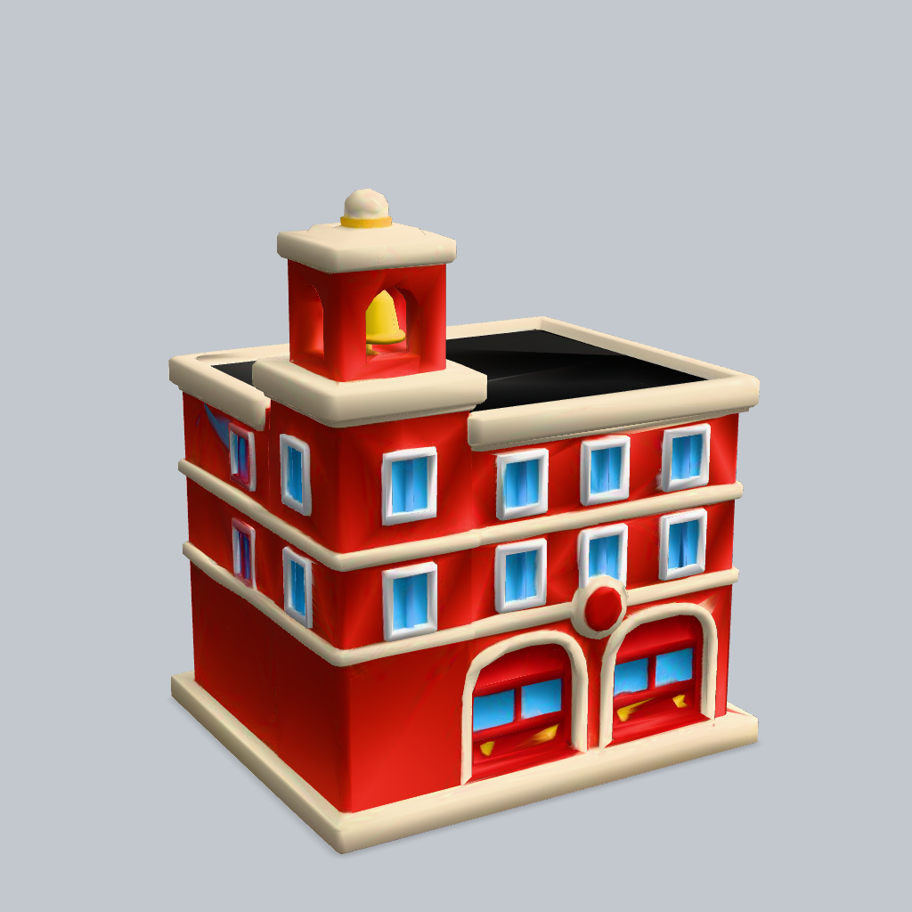 Fire station, Meshy 6