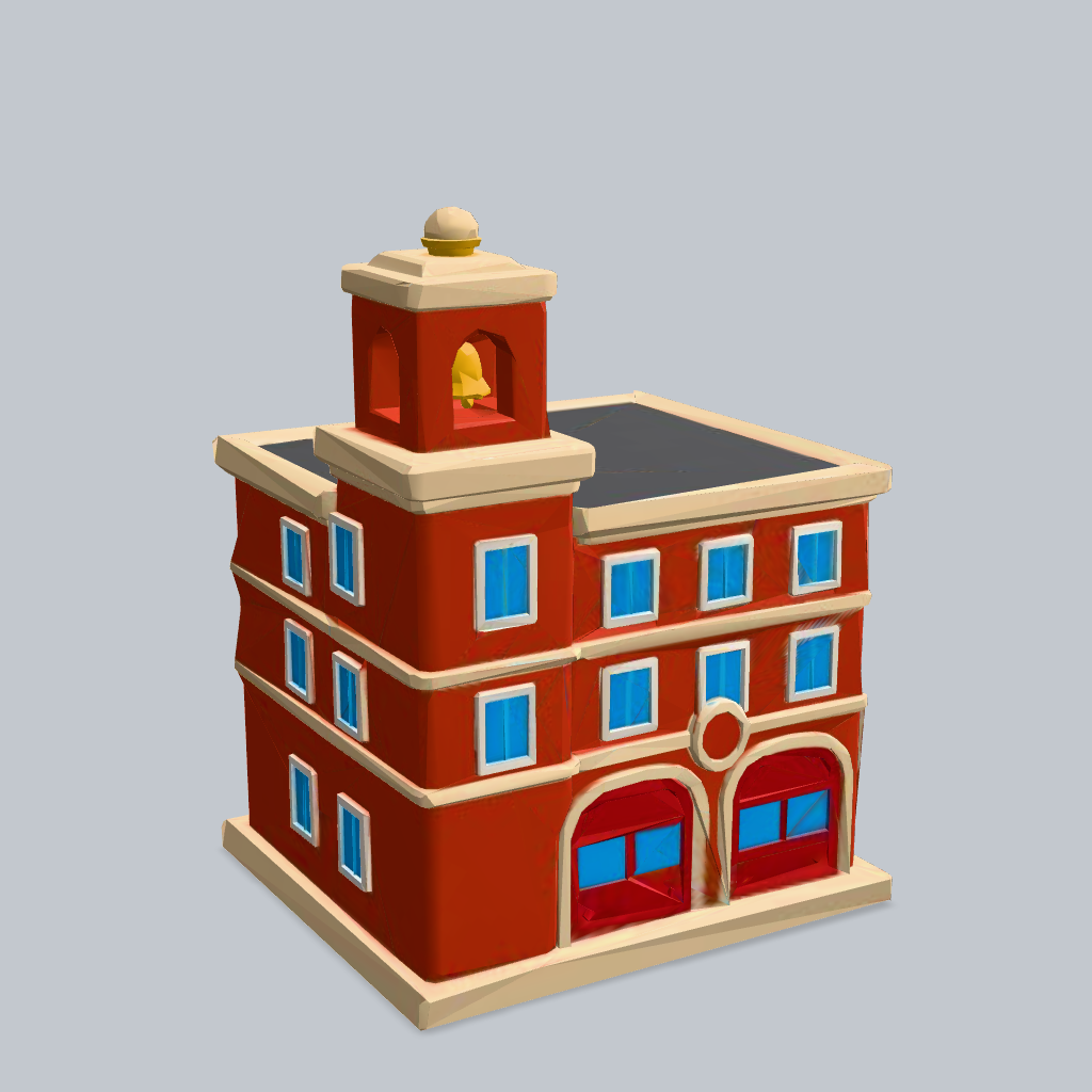 Fire station, Sheet colours as texture reference